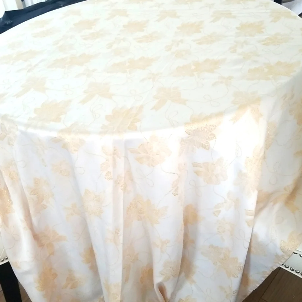 Vintage Metallic Table Cloth Made in Spain 56x115